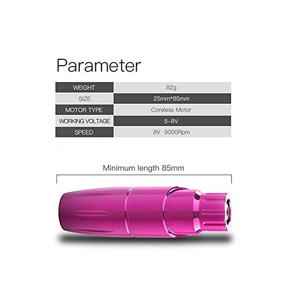 EODUDOS Machine à Tatouage Tatouage Machine Moteur Rotary Pistolet de Maquillage Permanent Kit Stylo Aiguilles dalimentation