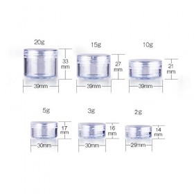 10pcs Make Up Jar Cosmetic Sample Empty Container Plastic Round Lid Small Bottle Eyeshadow Cream Travel Pot 2g 3g 5g 10g 15g ...