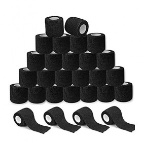 YAOYA Bandage de Tatouage 96pcs Haute Qualité Noir Tatouage Bandage Couvercle Bandage Tapots Non-tissés Étanche Auto-adhésif 