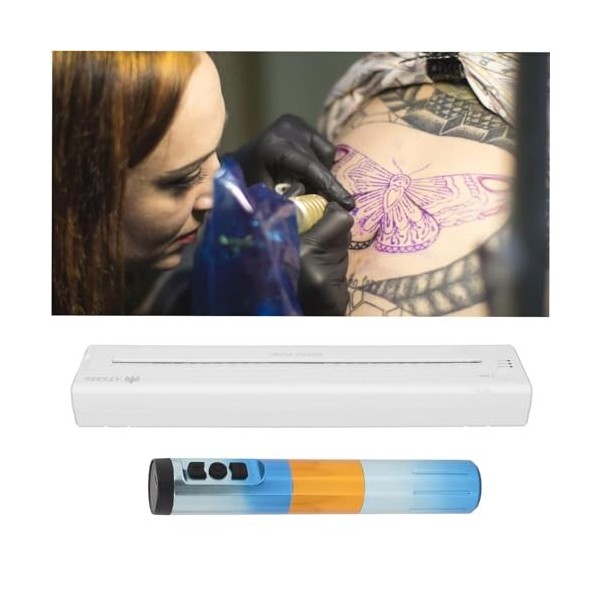 Copieur de Tatouage Thermique sans Fil avec imprimante de Transfert-Stylo de Machine de pochoirs de Tatouage-Stylo de Tatouag