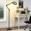 MUZIZY Lampadaire LED, extension de cils avec loupe 8X et hauteur réglable, lampe de beauté à gradation continue pour tatouag