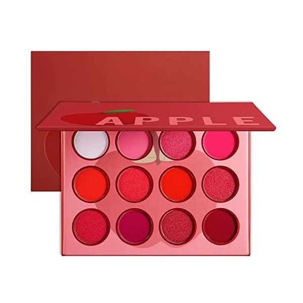 Palette de beauté 20pcs / lot rouge palette de fard à paupières rouges Cosmétiques mignon blush ombre ombre tache à paupières