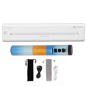 Machine de Pochoir de Transfert de Tatouage, Mini Copieur de Tatouage Thermique 1200 MAh Motifs Clairs à Grande Vitesse Wirel