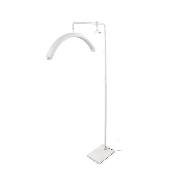 Lampe desthéticienne, 100-240V 23 Pouces Lampe Demi-lune Blanche Hauteur Réglable Protection des Yeux pour Sourcil Prise UE