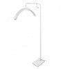 Lampe desthéticienne, 100-240V 23 Pouces Lampe Demi-lune Blanche Hauteur Réglable Protection des Yeux pour Sourcil Prise UE