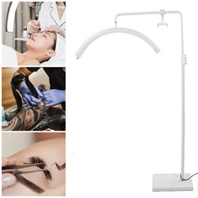 Lampe desthéticienne, 100-240V 23 Pouces Lampe Demi-lune Blanche Hauteur Réglable Protection des Yeux pour Sourcil Prise UE