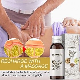 Huile de Massage Amincissante, ANGGREK 2pcs 30 Ml Huile de Massage Amincissante Raffermissant la Peau Huile Essentielle Aminc
