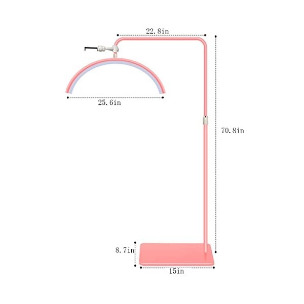 Lampadaire Suspendu en Forme de U de Beauté Médicale,Lampe sur Pied Réglable en Continu pour Soins des Yeux à Intensité Varia