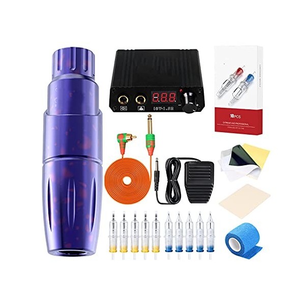 CMYX Tatouage Stylo Kit Maquillage Permanent Pourpre Tatouge de Tatouage pour Violet Pistolon à Stylet avec kit de Tatouage d