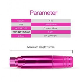 Machine à Tatouer, Tatouage Kit de maquillage permanent Pen de machine rotative PMU RCA avec affichage à LED Aiguilles dalim