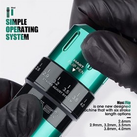 Kit de stylo de machine à tatouer rotatif sans fil réglable à six temps PMU Machine de tatouage de maquillage permanent avec 