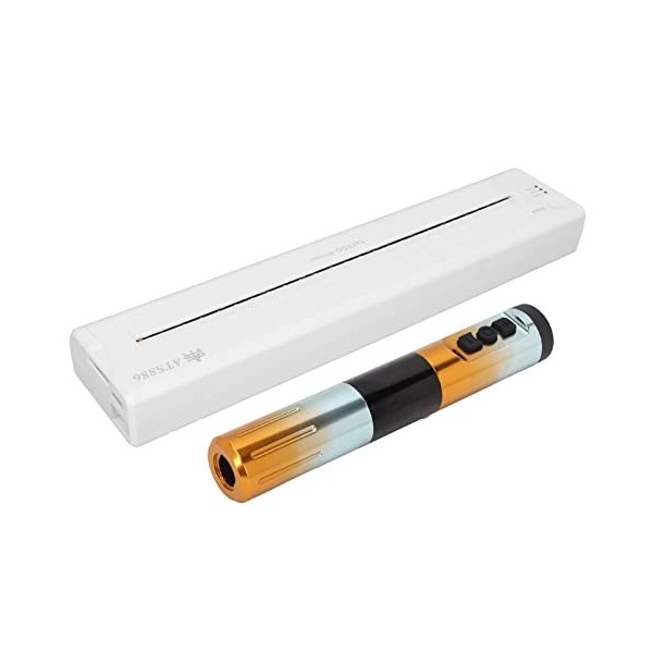 Machine de Pochoir de Transfert de Tatouage, Mini Copieur de Tatouage Thermique 1200 MAh, Motifs Clairs à Grande Vitesse, Sty