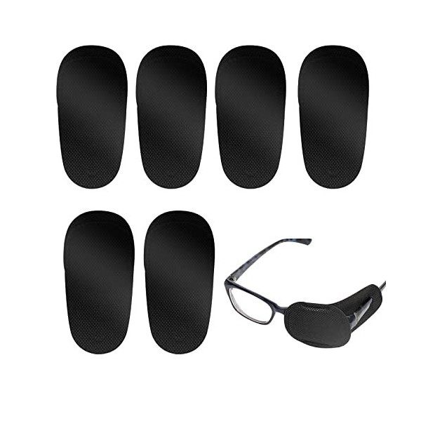 LUTER 6 Pièces Cache Oeil pour Lunettes, Grandetaille Cache Oeil Medical pour Couvrir lOeil Gauche Droit pour Enfants et Adu