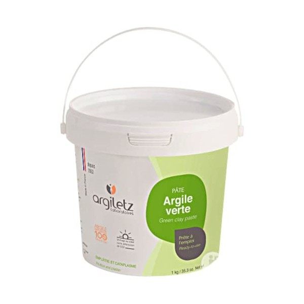  ARCILIA Argiletz - 1 Pot dArgile Verte - 1kg - Prête à lemploi