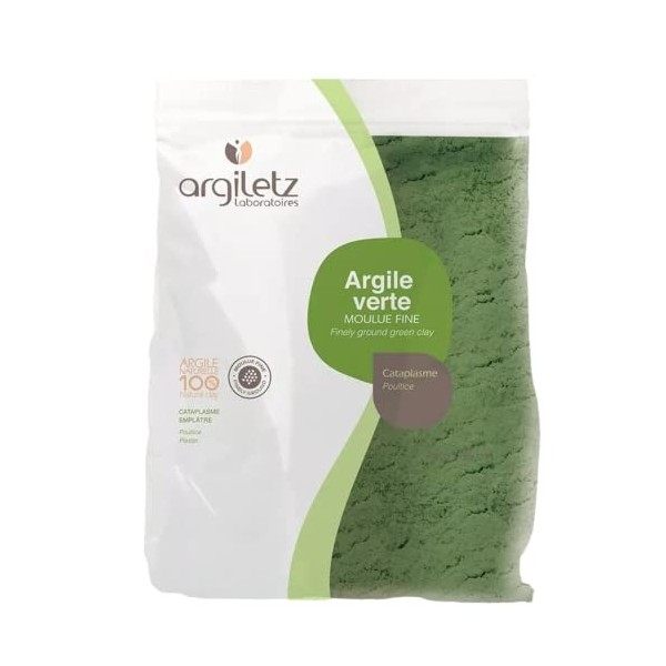  ARCILIA Argiletz - Argile Verte - Poudre Moulue Fine - Sachet 1kg