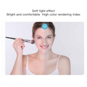 Lampe de beauté LED Demi-lune, Tête de Lampe LED Rotative à 350°, Température de Couleur Réglable, Bras Pliables pour Tatouag