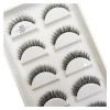 UAMOU 10/50 boîtes 5 paires de Faux Cils 3D en vison, doux, maquillage, Faux Cils Cilios Maquiagem Cheerfully Color : 5Pairs