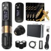 INGKE Kit Stylo Machine Tatouer sans Fil Tatouage Batterie Stilo Moteur sans Noyau avec 2400mah Batterie Tatouage pour Tatoue