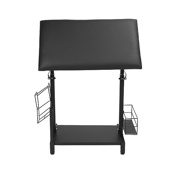 Support Daccoudoir de Tatouage Réglable avec Coussin épais et Doux Portable à 180 Degrés Espace de Rangement Durable en Cuir