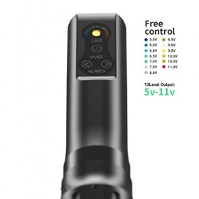 Machine De Tatouage Rotative avec 2 × 900mAh Cartoue sans Fil De Tatouage Professionnel avec Allemand Moteur sans Noyau Numér