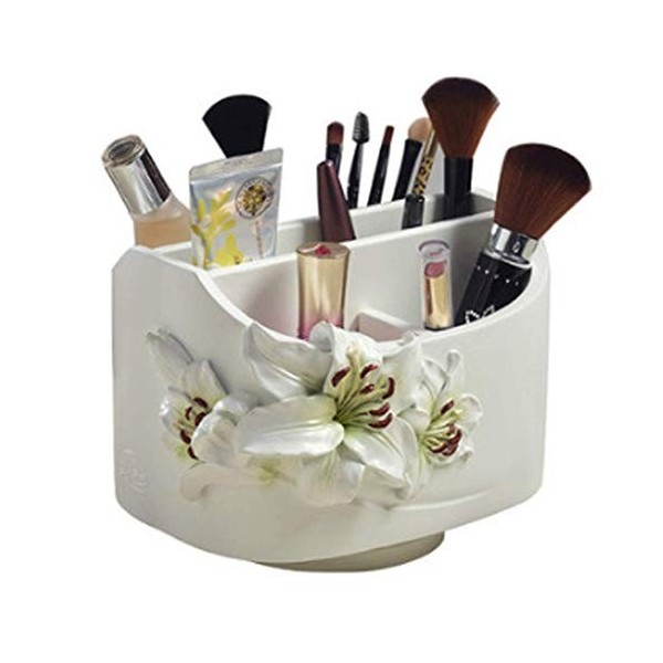 Organisateur de Maquillage Rotatif, Rangement cosmétique Rotatif à 360 degrés avec pour Rouges à lèvres, Eye-Liners, Crayons 