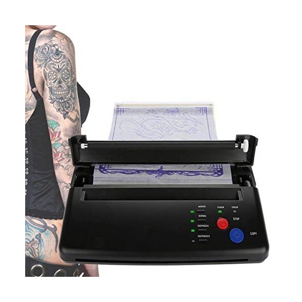 BYCDD Imprimante de Tatouage, Machine de Transfert Tatouage Portable Machine à Papier Thermique Imprimante copieur imprimante