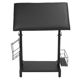 Accoudoir de Tatouage Ergonomique Noir Hauteur Réglable Portable Accoudoir de Tatouage Support Coussin Souple avec 2 Paniers 