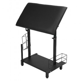 Accoudoir de Tatouage Ergonomique Noir Hauteur Réglable Portable Accoudoir de Tatouage Support Coussin Souple avec 2 Paniers 