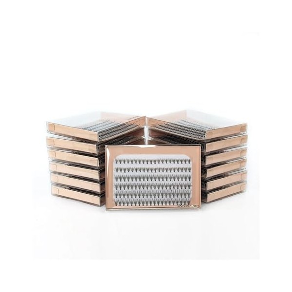 UAMOU 10/50/100 boîtes de cils en grappe 10D, extensions de cils individuelles épaisses, grappes de faux-cils de maquillage p