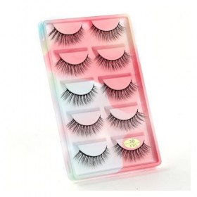 UAMOU 10/50/100 boîtes de Cils de vison moelleux 3D Cils de vison maquillage naturel Long Volume Faux Cils en vrac Faux Cils 