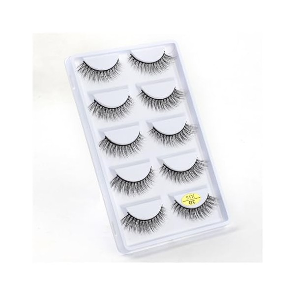 UAMOU 10/50/100 boîtes de Cils de vison moelleux 3D Cils de vison maquillage naturel Long Volume Faux Cils en vrac Faux Cils 