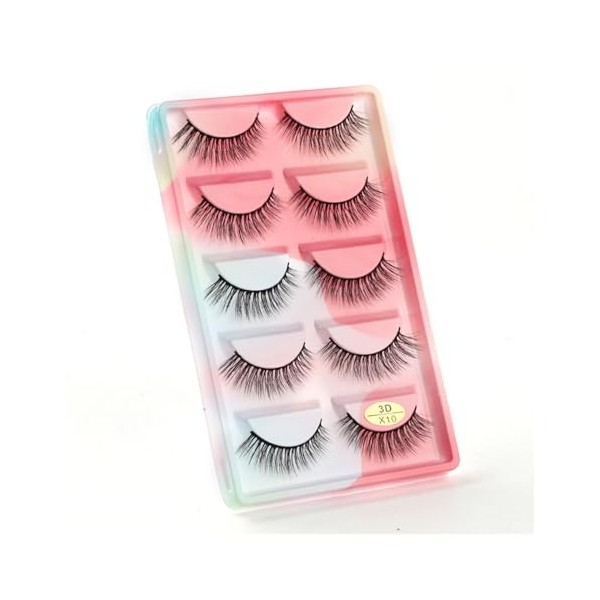 UAMOU 10/50/100 boîtes de Cils de vison moelleux 3D Cils de vison maquillage naturel Long Volume Faux Cils en vrac Faux Cils 