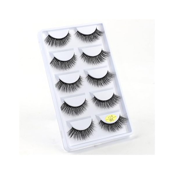 UAMOU 10/50/100 boîtes de Cils de vison moelleux 3D Cils de vison maquillage naturel Long Volume Faux Cils en vrac Faux Cils 