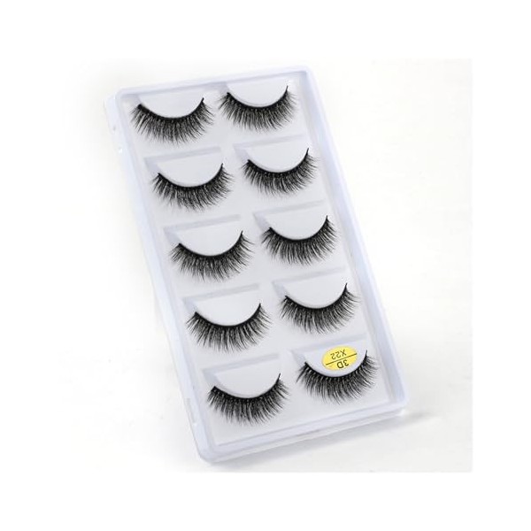 UAMOU 10/50/100 boîtes de Cils de vison moelleux 3D Cils de vison maquillage naturel Long Volume Faux Cils en vrac Faux Cils 