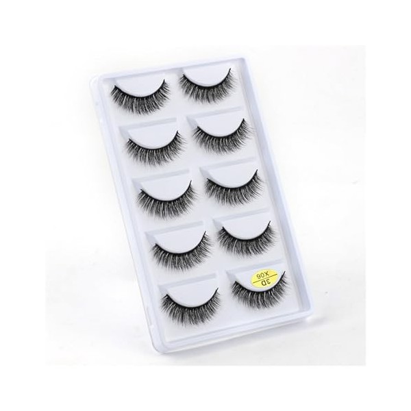 UAMOU 10/50/100 boîtes de Cils de vison moelleux 3D Cils de vison maquillage naturel Long Volume Faux Cils en vrac Faux Cils 