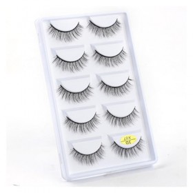 UAMOU 10/50/100 boîtes de Cils de vison moelleux 3D Cils de vison maquillage naturel Long Volume Faux Cils en vrac Faux Cils 
