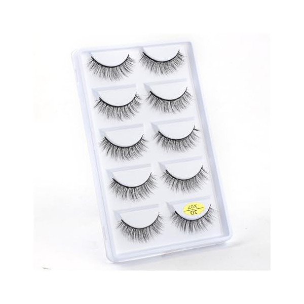 UAMOU 10/50/100 boîtes de Cils de vison moelleux 3D Cils de vison maquillage naturel Long Volume Faux Cils en vrac Faux Cils 