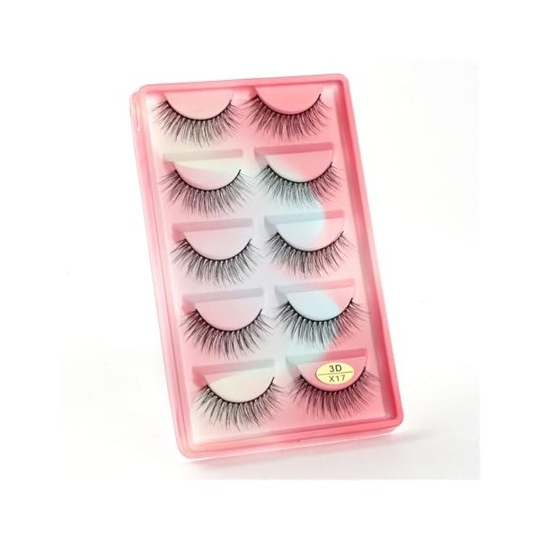 UAMOU 10/50/100 boîtes de Cils de vison moelleux 3D Cils de vison maquillage naturel Long Volume Faux Cils en vrac Faux Cils 