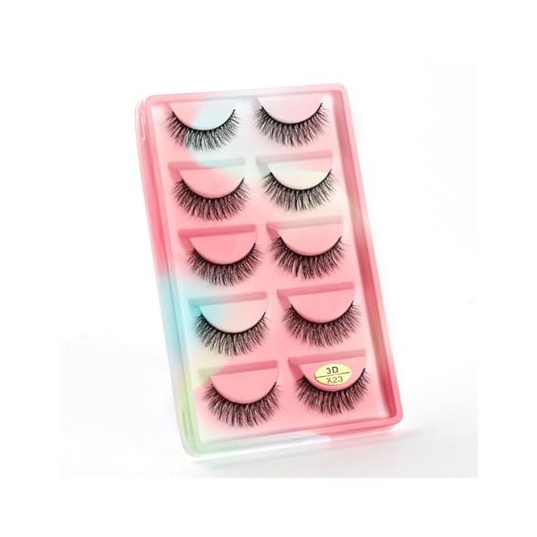 UAMOU 10/50/100 boîtes de Cils de vison moelleux 3D Cils de vison maquillage naturel Long Volume Faux Cils en vrac Faux Cils 