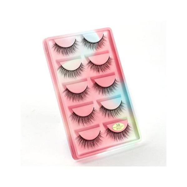 UAMOU 10/50/100 boîtes de Cils de vison moelleux 3D Cils de vison maquillage naturel Long Volume Faux Cils en vrac Faux Cils 