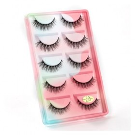 UAMOU 10/50/100 boîtes de Cils de vison moelleux 3D Cils de vison maquillage naturel Long Volume Faux Cils en vrac Faux Cils 
