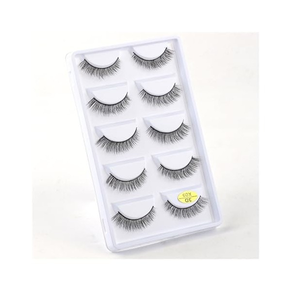 UAMOU 10/50/100 boîtes de Cils de vison moelleux 3D Cils de vison maquillage naturel Long Volume Faux Cils en vrac Faux Cils 