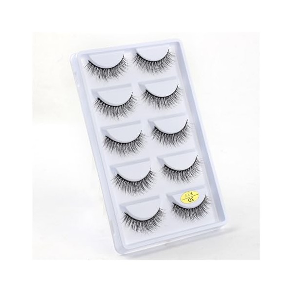 UAMOU 10/50/100 boîtes de Cils de vison moelleux 3D Cils de vison maquillage naturel Long Volume Faux Cils en vrac Faux Cils 