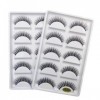 UAMOU 10/50 boîtes 5 paires de Faux Cils 3D en vison, doux, maquillage, Faux Cils Cilios Maquiagem Cheerfully Color : 5Pairs