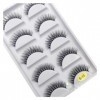 UAMOU 10/50 boîtes 5 paires de Faux Cils 3D en vison, doux, maquillage, Faux Cils Cilios Maquiagem Cheerfully Color : 5Pairs