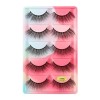 UAMOU 2/50/100 boîtes de Faux-cils en vison 3D naturels, Extension de cils doux, maquillage G600 Cheerfully Color : 5 Pairs 