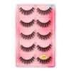 UAMOU 2/50/100 boîtes de Faux-cils en vison 3D naturels, Extension de cils doux, maquillage G600 Cheerfully Color : 5 Pairs 