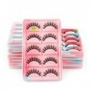 UAMOU 2/50/100 boîtes de Faux-cils en vison 3D naturels, Extension de cils doux, maquillage G600 Cheerfully Color : 5 Pairs 