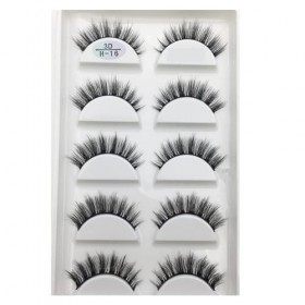 UAMOU 10/50 boîtes 5 paires 3D Vison Faux Cils cheveux naturels croix longue maquillage en désordre Faux Cils Extension maqui