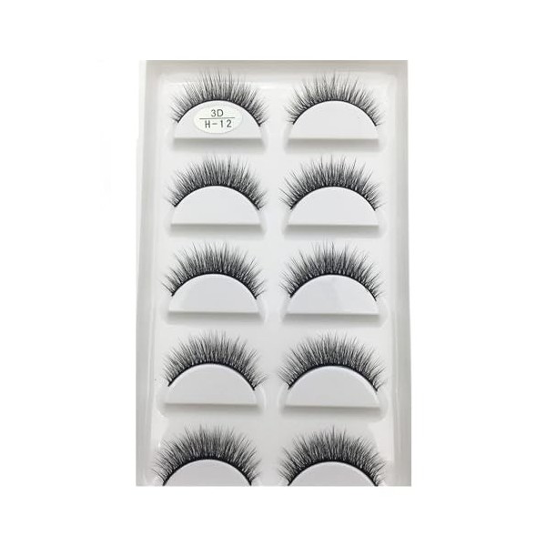 UAMOU 10/50 boîtes 5 paires 3D Vison Faux Cils cheveux naturels croix longue maquillage en désordre Faux Cils Extension maqui